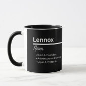 Lennox Boy Name Definition Personalized Mug マグカップ (左)