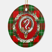 Lennox Clan Badge & Tartan Personalized Christmas セラミックオーナメント (左)