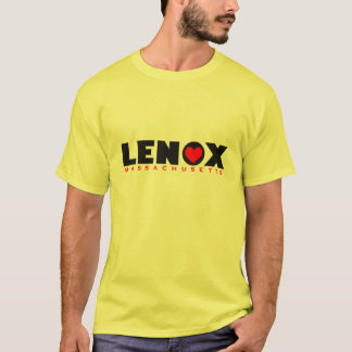 Lenox©の男性黄色いティーをlove Tシャツ