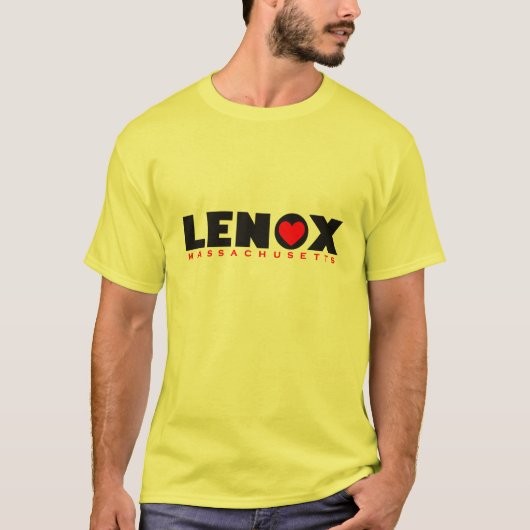 Lenox©の男性黄色いティーをlove Tシャツ (正面)