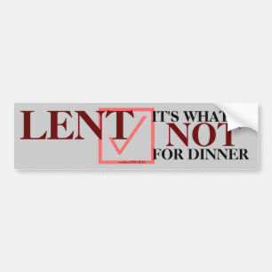 「Lent It's Not For Diner」巧妙なステッカー バンパーステッカー