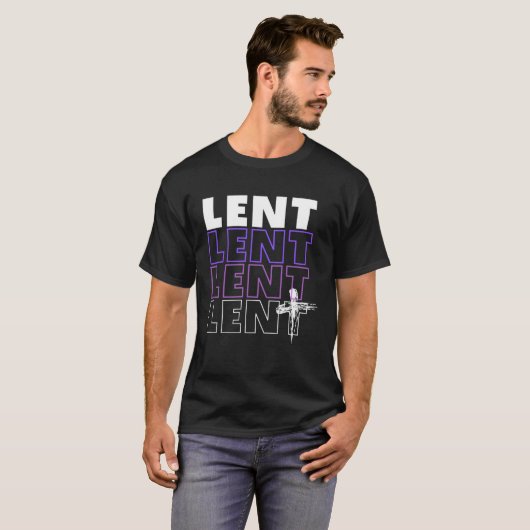 LENT Typography with ash cross Tシャツ (正面フル)