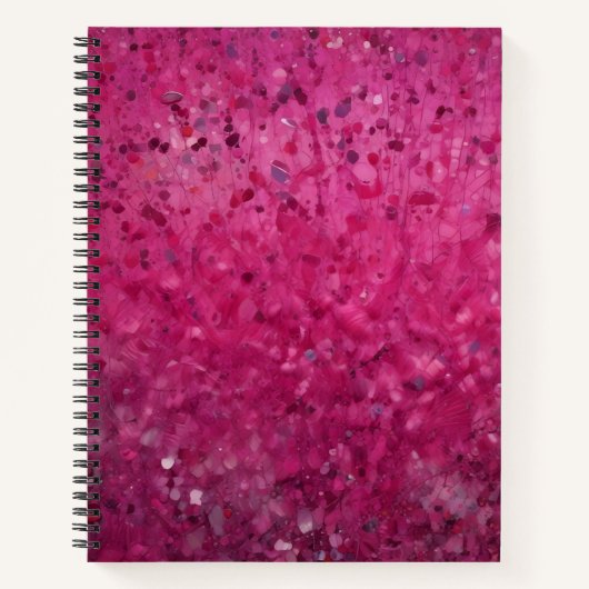 Lentejuelas en Rosa Intenso ノートブック (正面)
