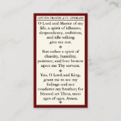 Lenten Prayer of St. Ephraim the Syrian mini card 名刺 (正面)