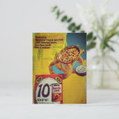 Lentil Rings and Soup 225 mixed media collage  ポストカード (スタンド正面)