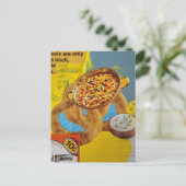 Lentil Rings and Soup mixed media collage  ポストカード (スタンド正面)