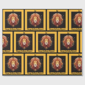 Leo名前の追加誕生日〔占星術の〕十二宮図ギフト ラッピングペーパー (フラット)