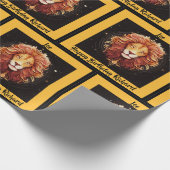 Leo名前の追加誕生日〔占星術の〕十二宮図ギフト ラッピングペーパー (角)