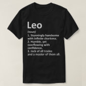 LEO定義名パーソナライズされた誕生日Gi Tシャツ (デザイン正面)