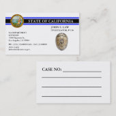 LEO用の薄い青い線の名刺 名刺 (正面/裏面)