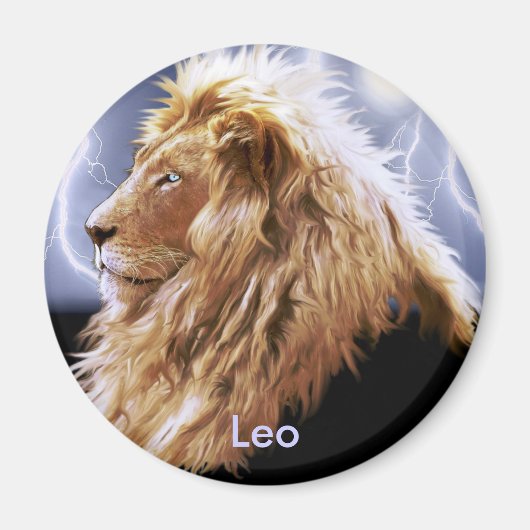 "LEO"ライオン星占いアートマグネット マグネット (正面)