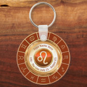 LEO – ライオン〔占星術の〕十二宮図標識 キーホルダー (正面)