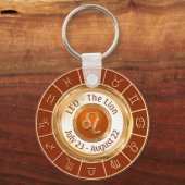 LEO – ライオン〔占星術の〕十二宮図標識 キーホルダー (正面)