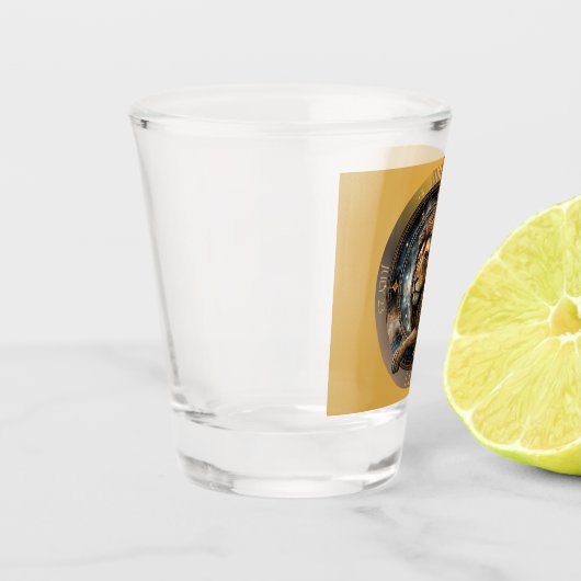 Leo〔占星術の〕十二宮図カスタマイズ ショットグラス (左)