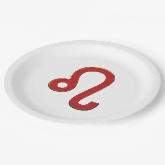 LEO〔占星術の〕十二宮図サイン7月威厳がある星占誕生日 ペーパープレート (アングル)