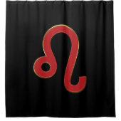 LEO〔占星術の〕十二宮図サイン7月威厳がある誕生日占星術 シャワーカーテン (正面)