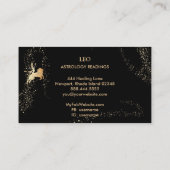 *~* LEO〔占星術の〕十二宮図占星読術の金ゴールドブラック 名刺 (裏面)