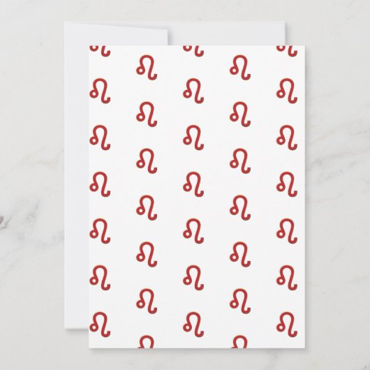 LEO〔占星術の〕十二宮図星占い7月威厳がある誕生日パーティー 招待状 (裏面)