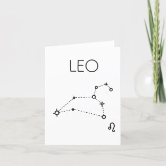 LEO〔占星術の〕十二宮図星座カ空白のード サンキューカード
