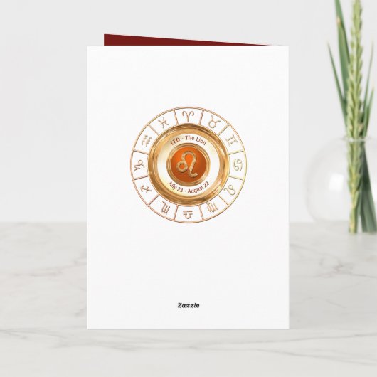 LEO〔占星術の〕十二宮図記号の人格特性 カード (裏面)