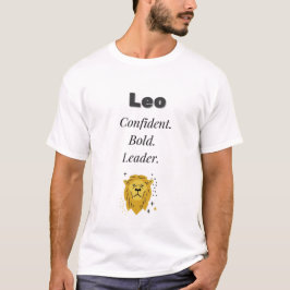 Leo〔占星術の〕十二宮図Tシャツ – 自信ありはっきりした、リーダー | リオ Tシャツ
