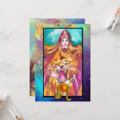 LEO，強度タロット星占〔占星術の〕十二宮図誕生日カード カード (正面/裏面インサイチュ)