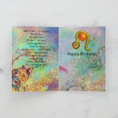 LEO,強度タロット星占〔占星術の〕十二宮図誕生日 カード (内部)