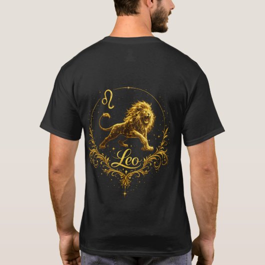 LEO 星座、星占い Tシャツ (裏面)