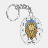 Leo Aries Zodiac Acrylic Keychain キーホルダー (正面左)