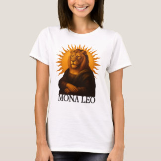 Leo astrology birth sign zodiac lion mona lisa tシャツ