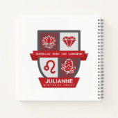 Leo Birthday Crest™ for July 23-31 ノートブック (裏面)