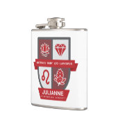 Leo Birthday Crest™ for July 23-31 フラスク (左)