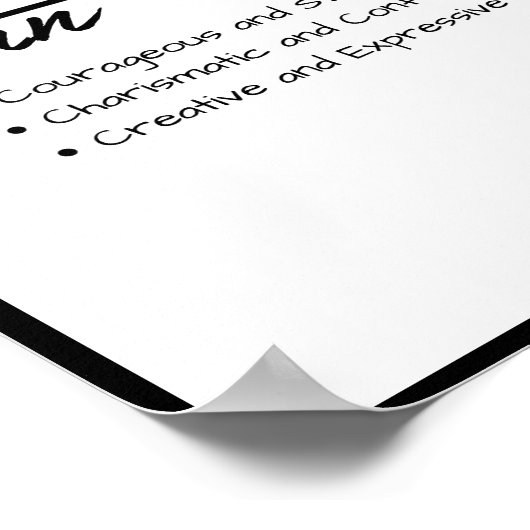 Leo、Boy Personalization Name Definition ポスター (角)