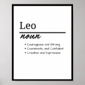 Leo、Boy Personalization Name Definition ポスター (正面)