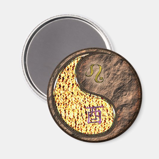 Leo & Earth Rooster マグネット (正面/裏面)