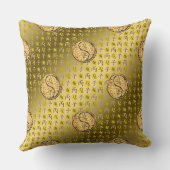 Leo & Fire Rat Throw Pillow クッション (裏面)