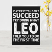 Leo Gift Name Personalized Birthday Funny Christma カード (黄色い花)