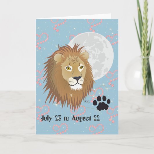 Leo July 23 to August 22 Greeting Card カード (正面)