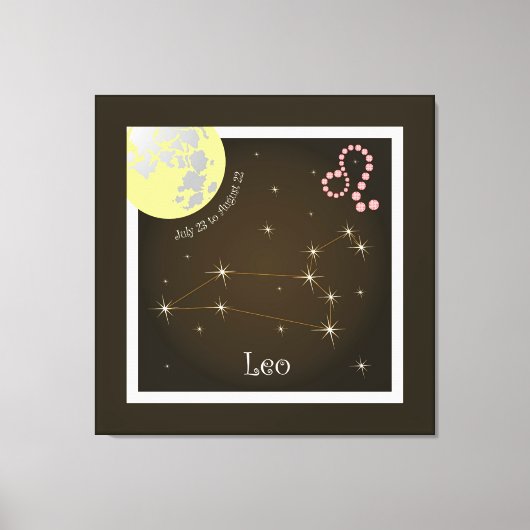 Leo July 23 to August 22 Leinwand キャンバスプリント (正面)