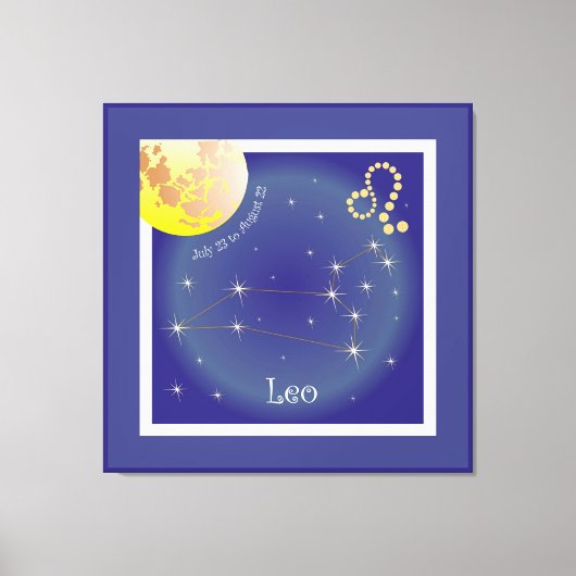 Leo July 23 to August 22 Leinwand キャンバスプリント (正面)