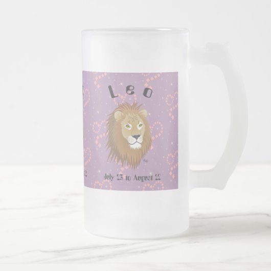 Leo July 23 to August 22 Mug フロストグラスビールジョッキ (右)