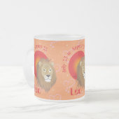Leo July 23 to August 22 Mug フロストグラスマグカップ (正面左)