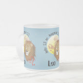 Leo July 23 to August 22 Mug フロストグラスマグカップ (正面左)