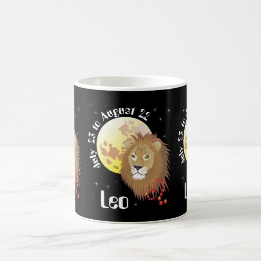 Leo July 23 to August 22 Mug モーフィングマグカップ (中央)