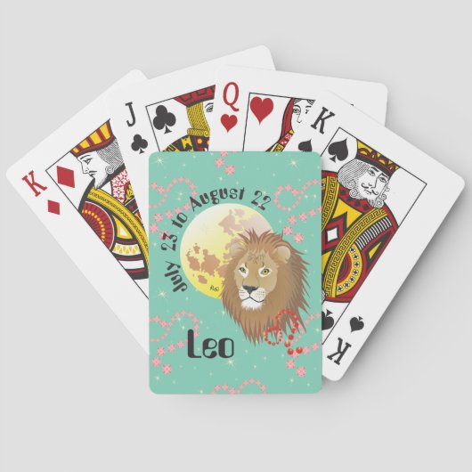 Leo July 23 to August 22 playing cards トランプ (裏面)