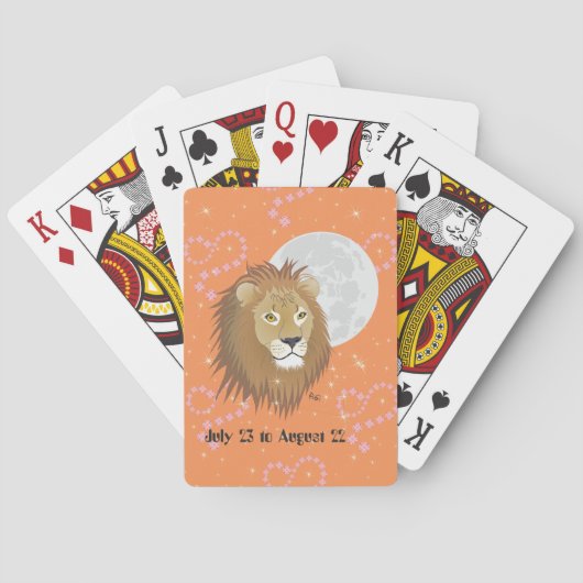 Leo July 23 to August 22 playing cards トランプ (裏面)