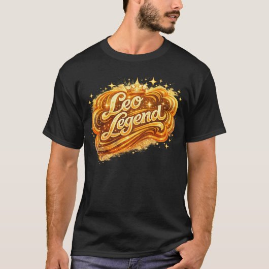 Leo Legend | 強い獅子座の星座 占星術 Tシャツ (正面)