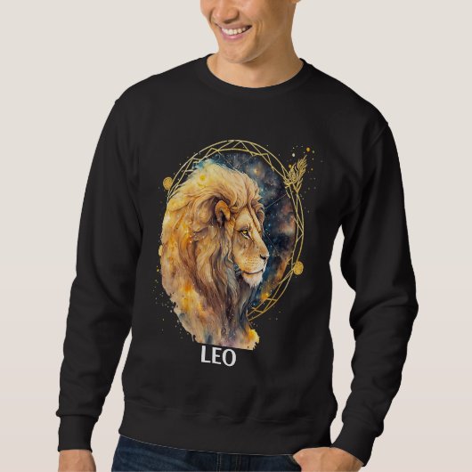 Leo Lion Astrological Fire Zodiac Sign Sun Ruled スウェットシャツ (正面)