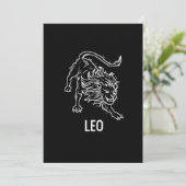 Leo Lion Astrology Birthday Gift Zodiac Signs 招待状 (スタンド正面)