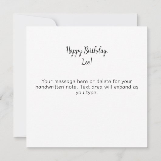 Leo Lion Zodiac Astrology Celestial Birthday カード (裏面)